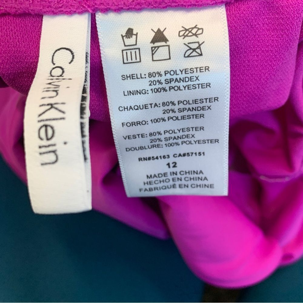 Calvin Klein bright purple one piece swimsuit Sz 12 - Picture 5 of 8